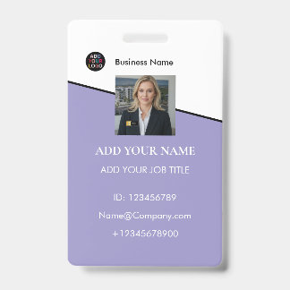 Firmenlogo Mitarbeiter Namensschild Fotoausweis Ausweis