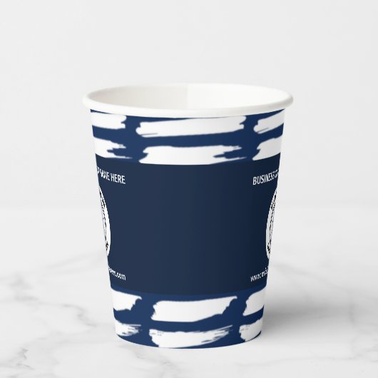 Firmenlogo Mitarbeiter Pappbecher (Links)