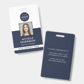 Firmenlogo Mitarbeiter Personal Ausweis Foto ID (Vorder- & Rückseite)
