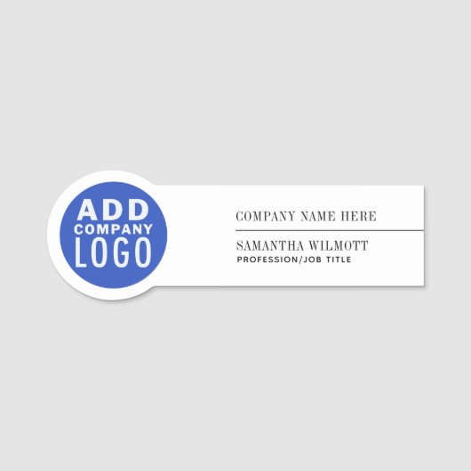 Firmenlogo Mitarbeiter Personal Namensschild (Vorderseite)