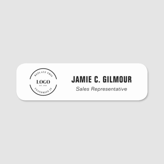 Firmenlogo Mitarbeiter Professional Custom  Namensschild (Vorderseite)
