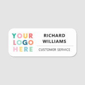 Firmenlogo Mitarbeiter von Magnetband Namensschild (Vorderseite)