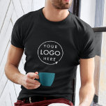 Firmenlogo | Mitarbeiterfirma Black T-Shirt<br><div class="desc">Ein einfaches,  individuelles schwarzes Geschäftsmodell in modernem minimalistischem Stil,  das mit Ihrem Firmenlogo leicht aktualisiert werden kann. Wenn Sie Hilfe bei der Personalisierung dieses Produktes benötigen,  kontaktieren Sie mich bitte über den unten stehenden Nachrichtenkopf und ich werde Ihnen gerne weiterhelfen.</div>