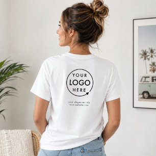 Firmenlogo Mitarbeiterfirma Zurück Markenzeichen T-Shirt