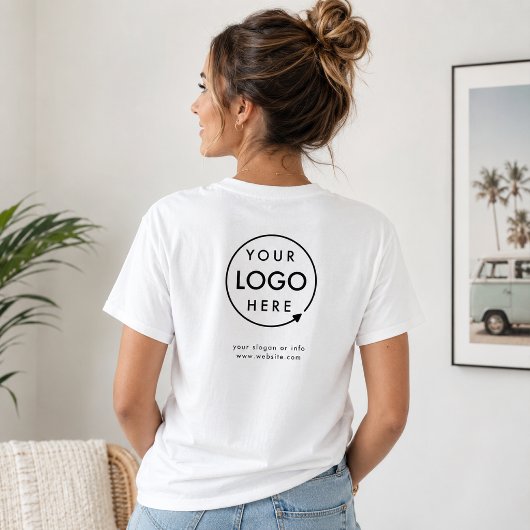 Firmenlogo Mitarbeiterfirma Zurück Markenzeichen T-Shirt
