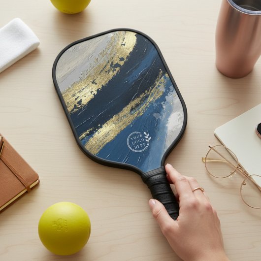 Firmenlogo Modern Abstraktes blaues Unternehmen Pickleball Schläger