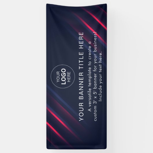 Firmenlogo Modern Beruflich 6' Banner (Vertikal)