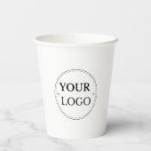 Firmenlogo Modern Beruflich Pappbecher (Rückseite)