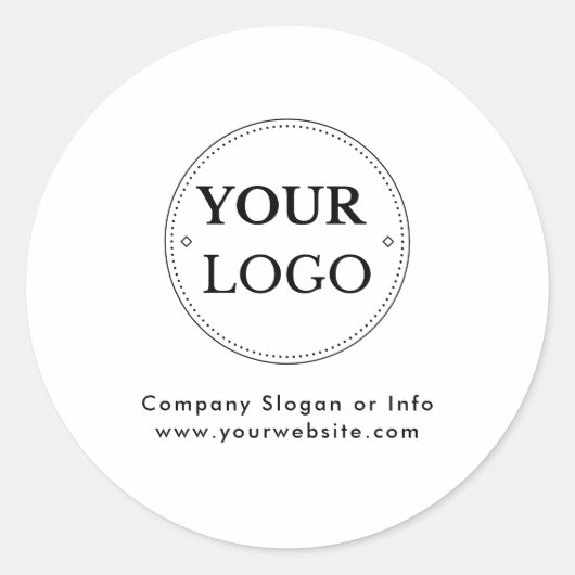 Firmenlogo Modern Beruflich Runder Aufkleber (Vorderseite)