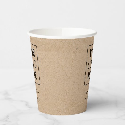 Firmenlogo Modern Berufliche Kraft Brown Pappbecher (Links)