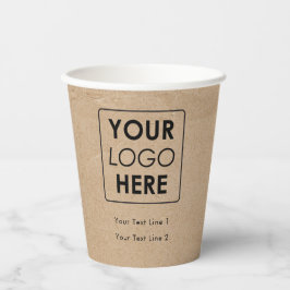 Firmenlogo Modern Berufliche Kraft Brown Pappbecher
