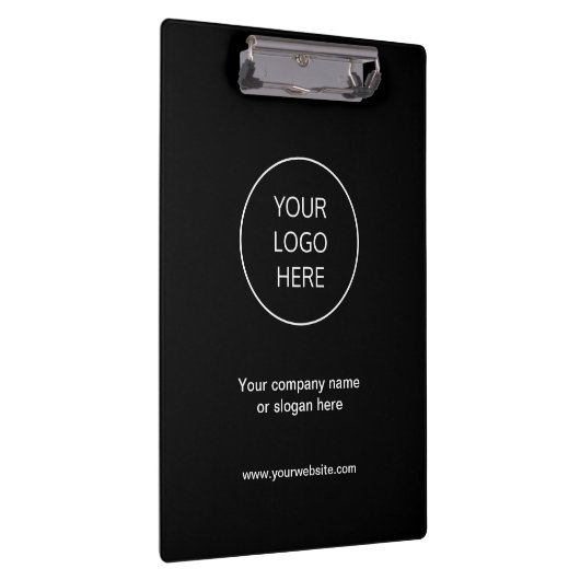 Firmenlogo Modern Black Clipboard Klemmbrett (Rechts)