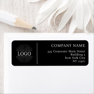 Firmenlogo Modern Black Return Address Label
