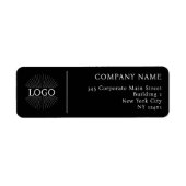 Firmenlogo Modern Black Return Address Label (Vorne)