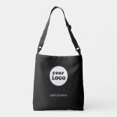 Firmenlogo Modern Black Tragetaschen Mit Langen Trägern (Rückseite)