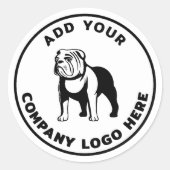 Firmenlogo Modern Corporate Custom Runder Aufkleber (Vorderseite)