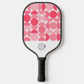 Firmenlogo Modern geometrisch rosa Corporate Pickleball Schläger (Rückseite)