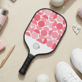 Firmenlogo Modern geometrisch rosa Corporate Pickleball Schläger