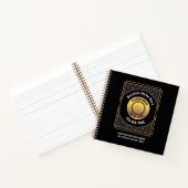 Firmenlogo Modern Gold Black Custom Notizblock (Innenseite)