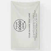 Firmenlogo | Modern Minimal Gray 5' Banner (Vertikal)