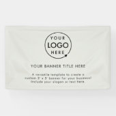 Firmenlogo | Modern Minimal Gray 5' Banner (Horizontal)