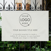 Firmenlogo | Modern Minimal Gray 5' Banner