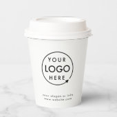 Firmenlogo Modern Minimalistisch sauber, einfach w Pappbecher (Vorderseite)