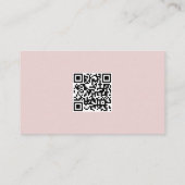 Firmenlogo Modern Minimalistischer QR-Code Rosa Visitenkarte (Rückseite)