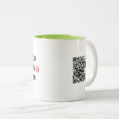 Firmenlogo Modern mit QR-Tasse Zweifarbige Tasse (VorderseiteRechts)