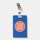 Firmenlogo Modern Orange Blue Company Ausweis (Back with Clip)