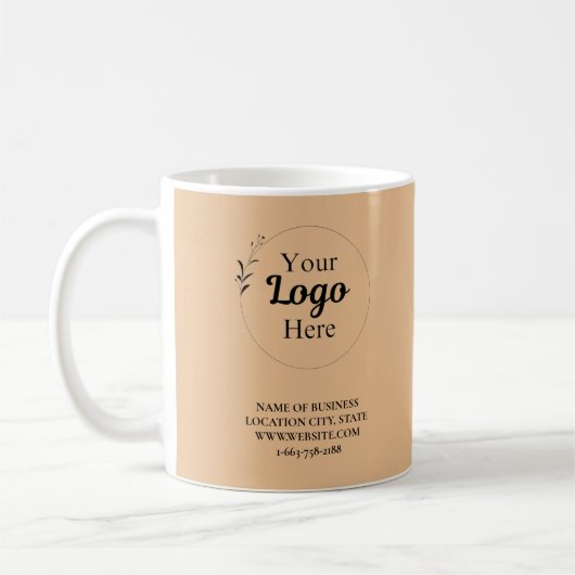 Firmenlogo, modern orange kaffeetasse (Links)