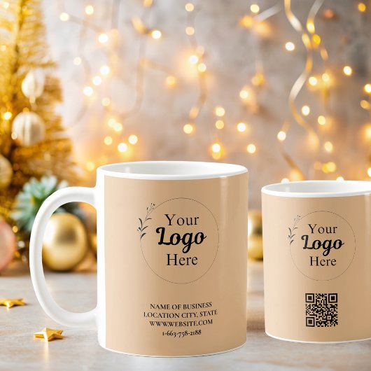 Firmenlogo, modern orange kaffeetasse