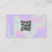 Firmenlogo Modern QR-Code holografisch Visitenkarte (Rückseite)