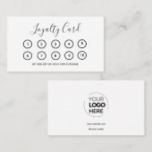 Firmenlogo Modern White Beruflich Company Treuekarte (Vorne/Hinten)