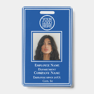 Firmenlogo Moderne, blaue weiße Mitarbeiterkennun Ausweis