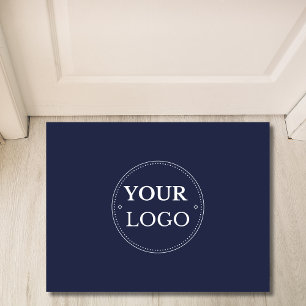 Firmenlogo Moderne blaue Werbung in der Navy Fußmatte