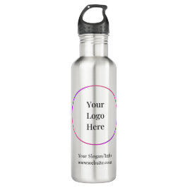 Firmenlogo Moderne, individuell anpassbare Vorlage Edelstahlflasche