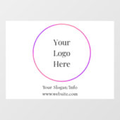 Firmenlogo Moderne, individuell anpassbare Vorlage Fensteraufkleber (Blatt)