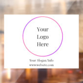 Firmenlogo Moderne, individuell anpassbare Vorlage Fensteraufkleber (Blatt 2)