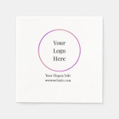 Firmenlogo Moderne, individuell anpassbare Vorlage Serviette (Vorderseite)