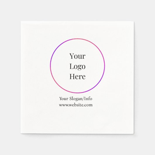 Firmenlogo Moderne, individuell anpassbare Vorlage Serviette (Vorderseite)