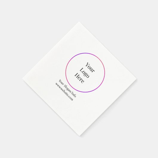 Firmenlogo Moderne, individuell anpassbare Vorlage Serviette (Ecke)