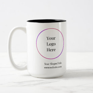 Firmenlogo Moderne, individuell anpassbare Vorlage Zweifarbige Tasse