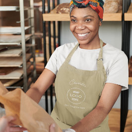 Firmenlogo Moderne Minimal-Firmenmarke Beige Schürze