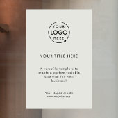 Firmenlogo | Moderne minimale Grauwerbung Fensteraufkleber