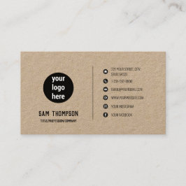 Firmenlogo Moderne Minimalistische Social Media-Ic Visitenkarte