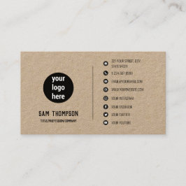 Firmenlogo Moderne Minimalistische Social Media-Ic Visitenkarte