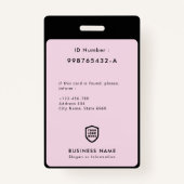Firmenlogo | Moderne Mitarbeiter Ausweis (Rückseite)