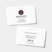 Firmenlogo | Moderne Mitarbeiter Ausweis (Vorder- & Rückseite)