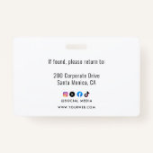 Firmenlogo | Moderne Mitarbeiter Ausweis (Rückseite)